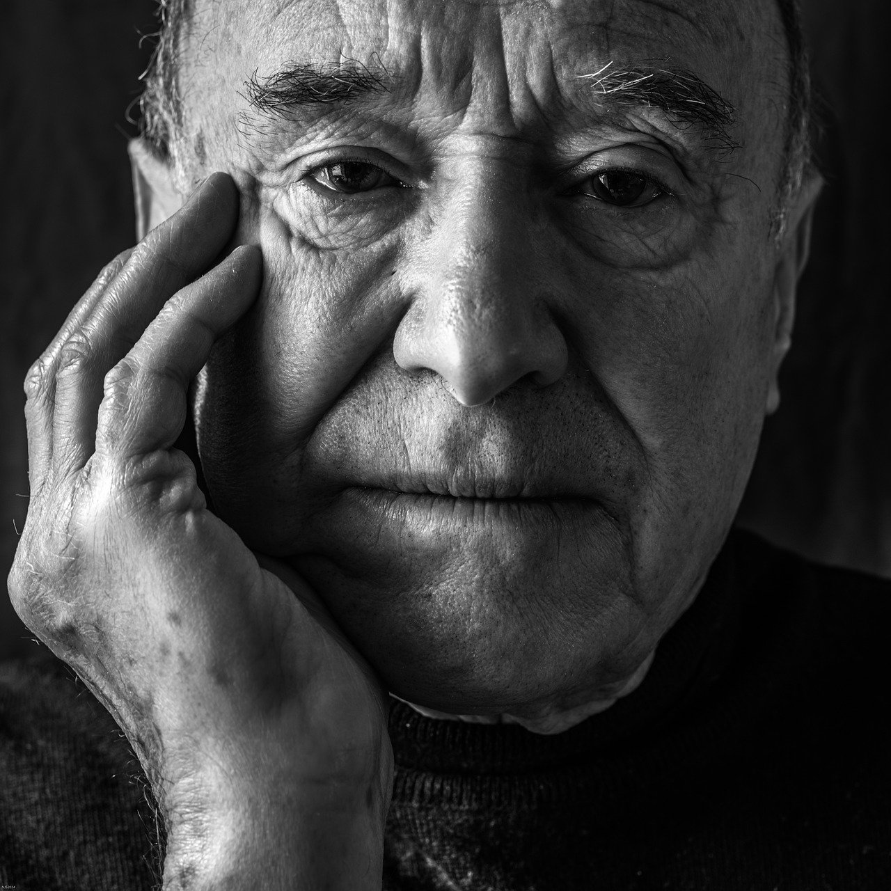 portrait, old, man